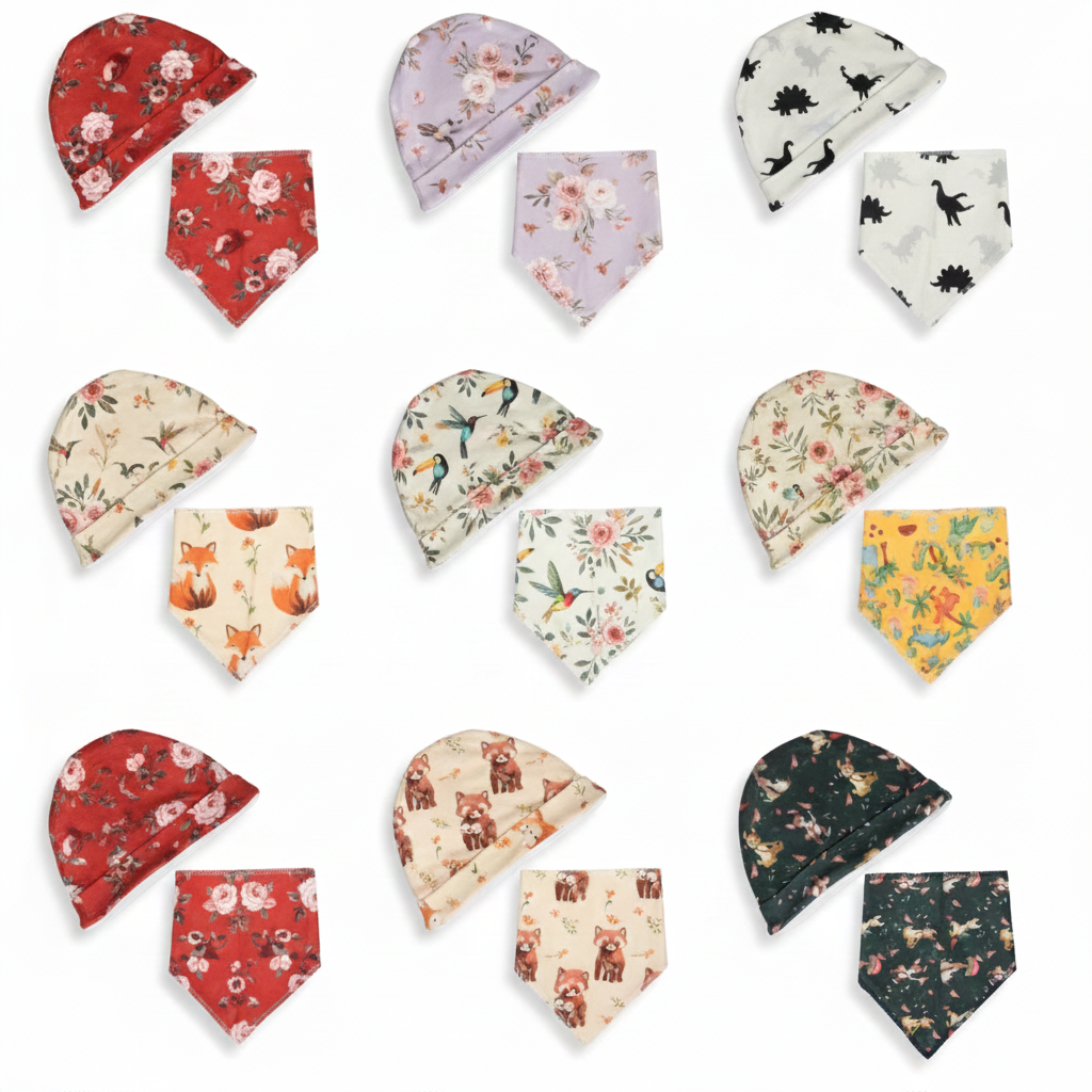 Baby hat & bandana-bibs