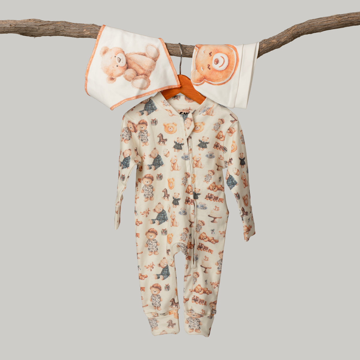 vintage teddy (3-Pieces Complete Set)