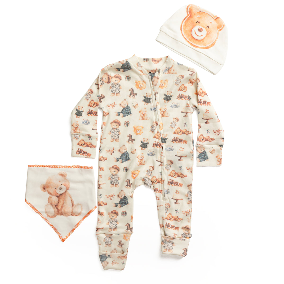 vintage teddy (3-Pieces Complete Set)