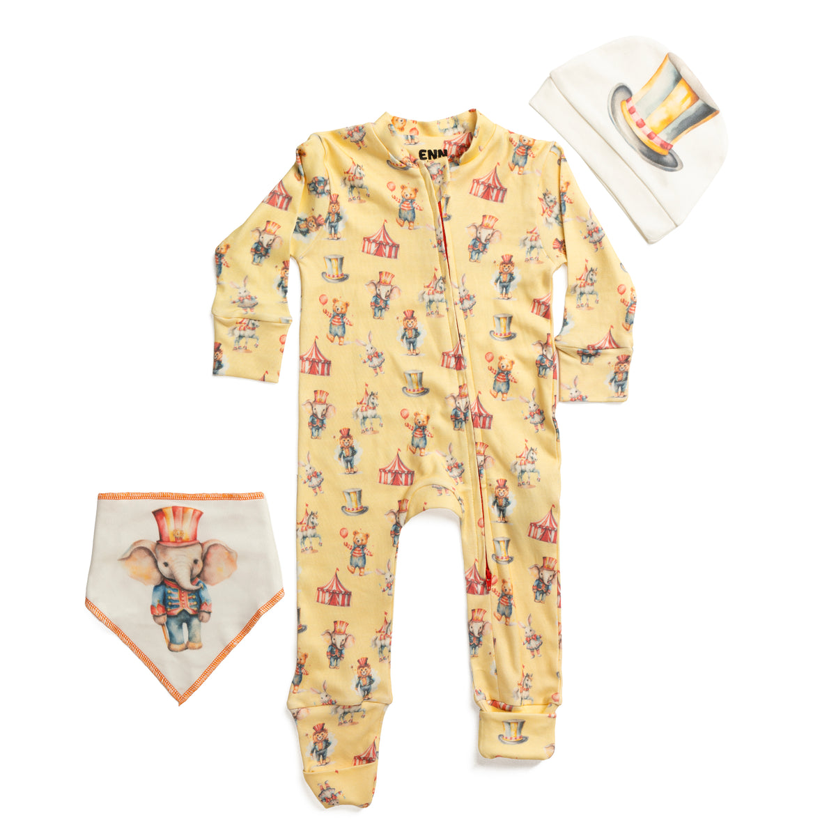 Circus Parade Onesie (3-Pieces Complete Set)