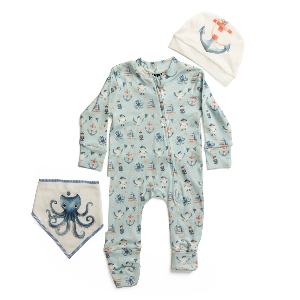 Sail Away Onesie (3-Pieces Complete Set)