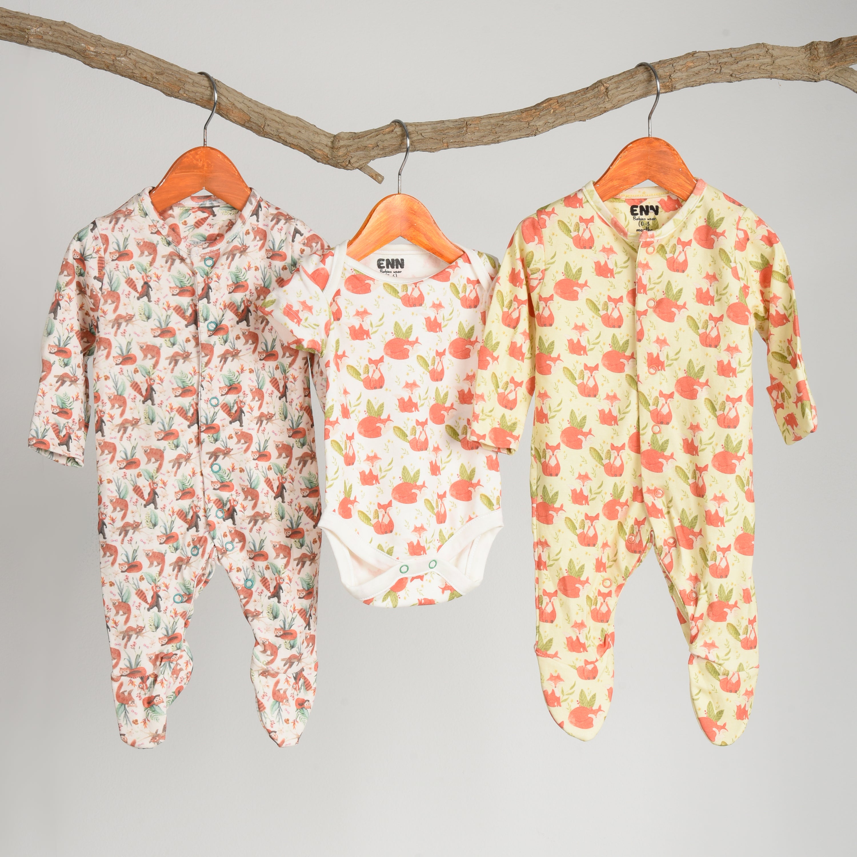 Panda & Fox Mix Set ( 3 Summer Pieces )