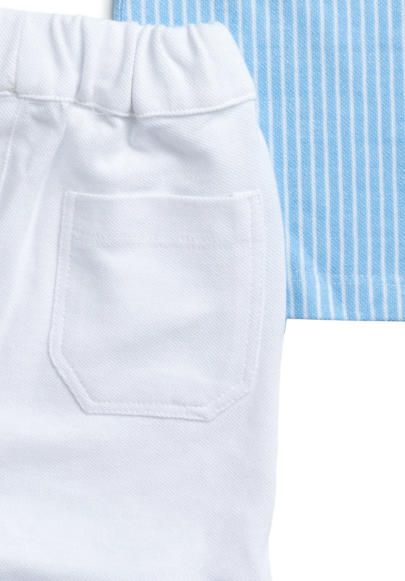 First Impressions -Baby Blue Polo Set