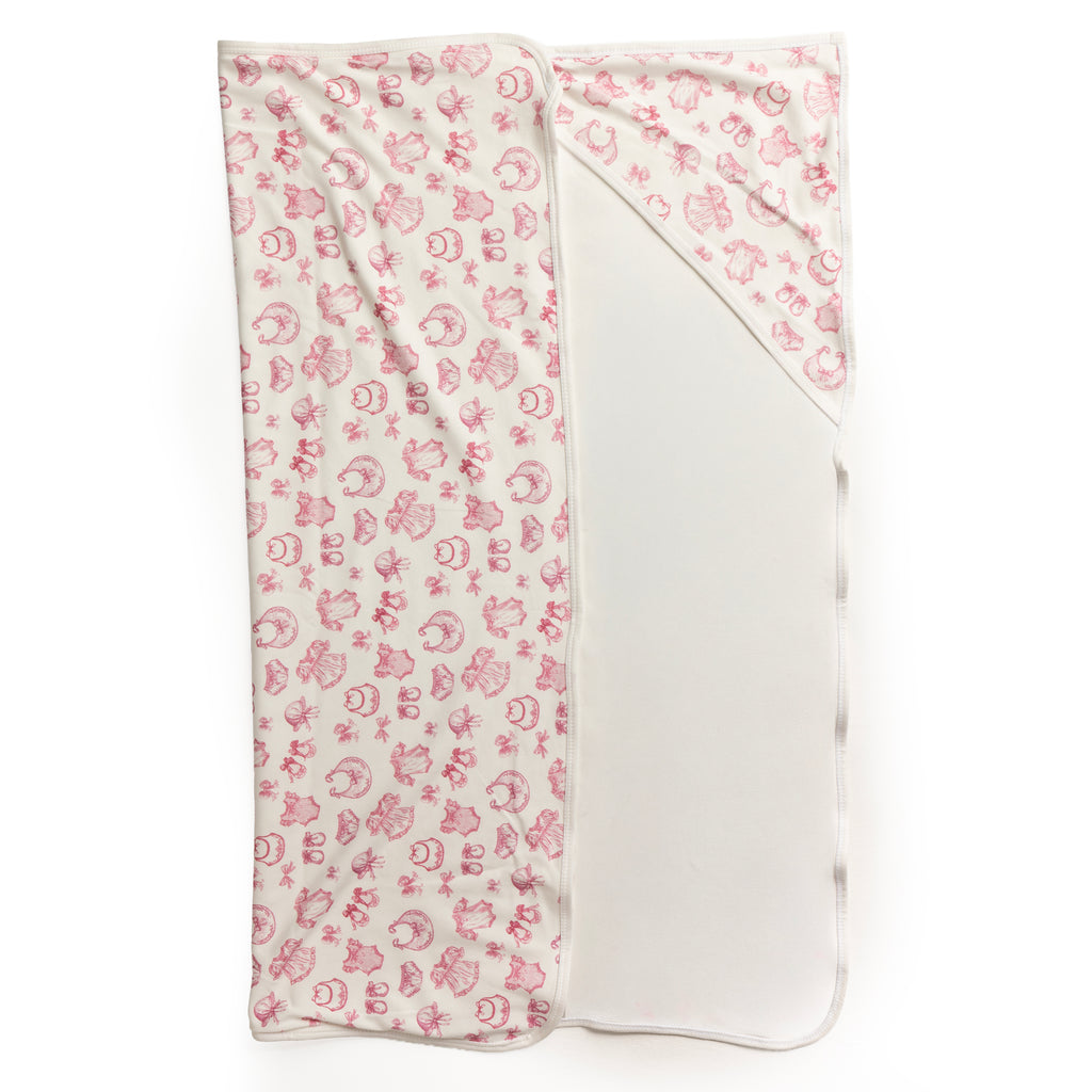 Rose Vintage Layette Hooded Blanket