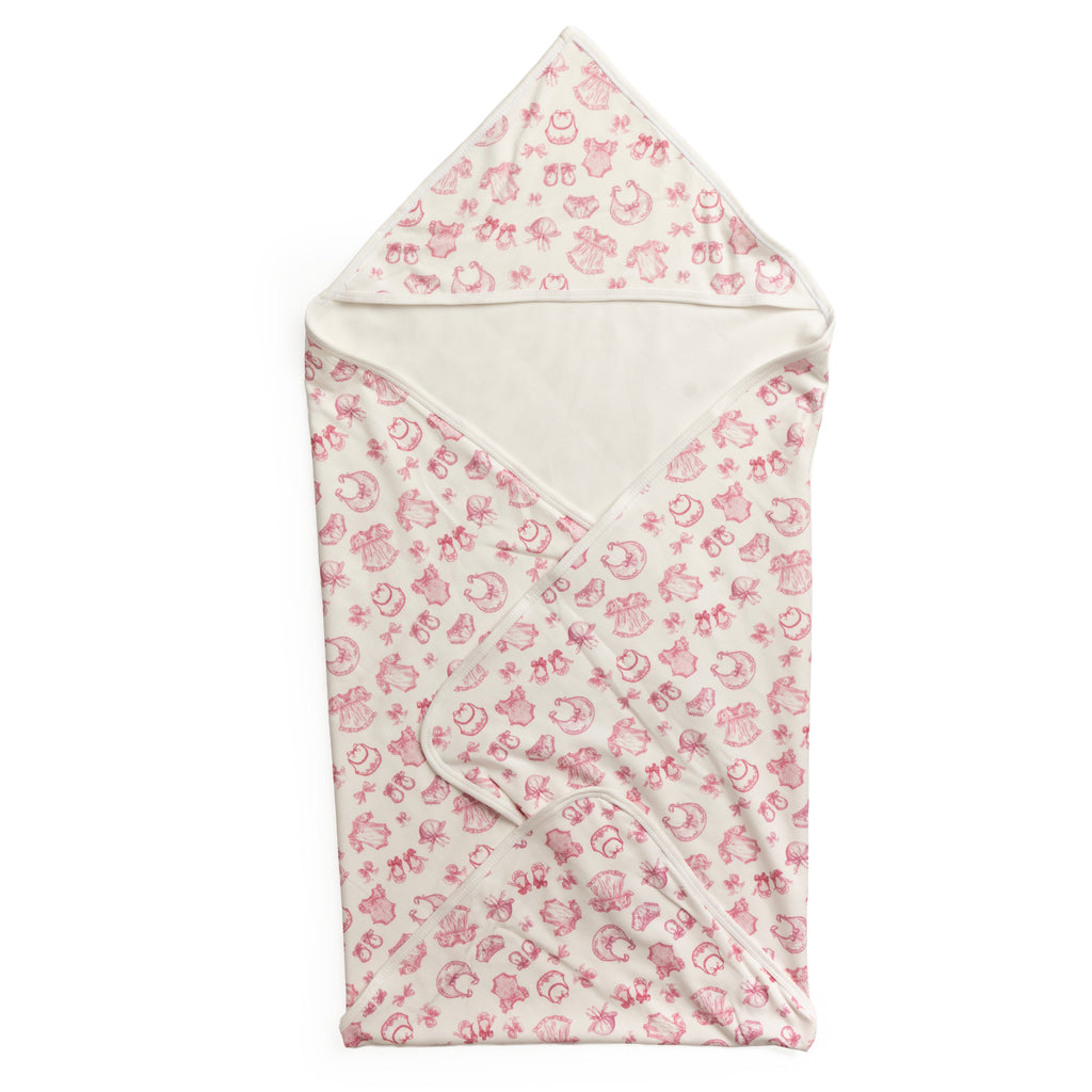 Rose Vintage Layette Hooded Blanket
