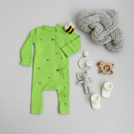Feathered Fiesta "Premium Cotton-Pure Kashmir Onesie"
