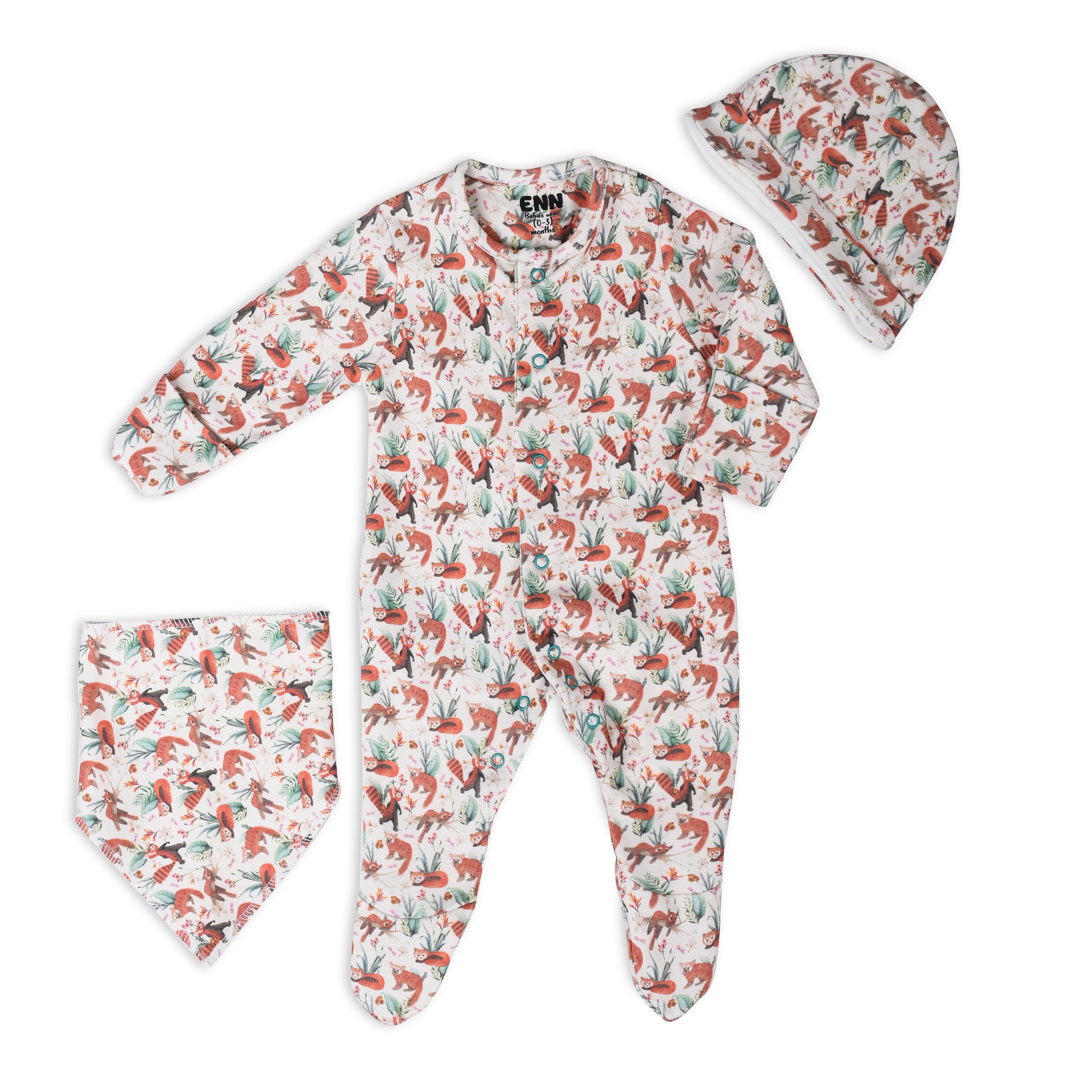 Panda & Fox Mix Set ( 3 Summer Pieces )