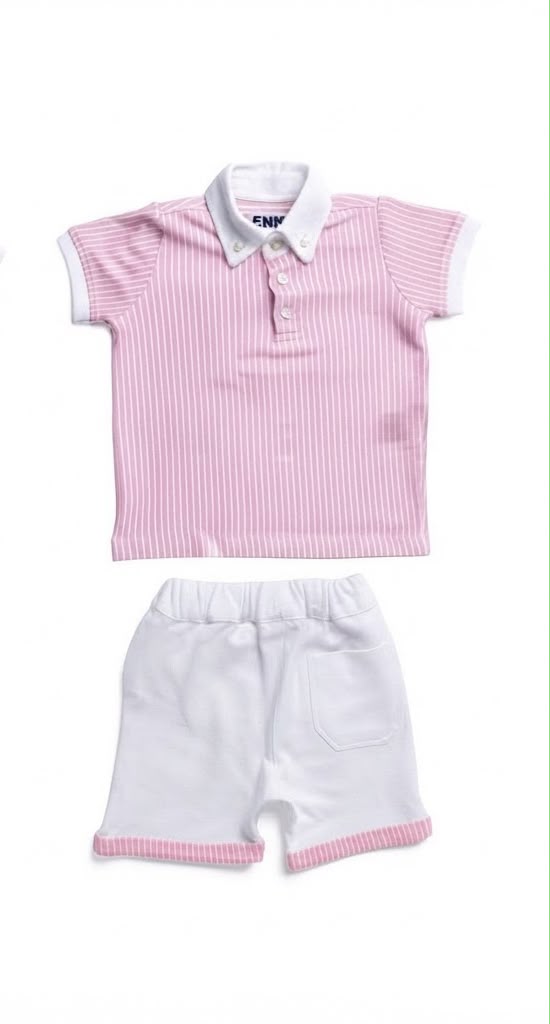 First Impressions -Baby Pink Polo Set